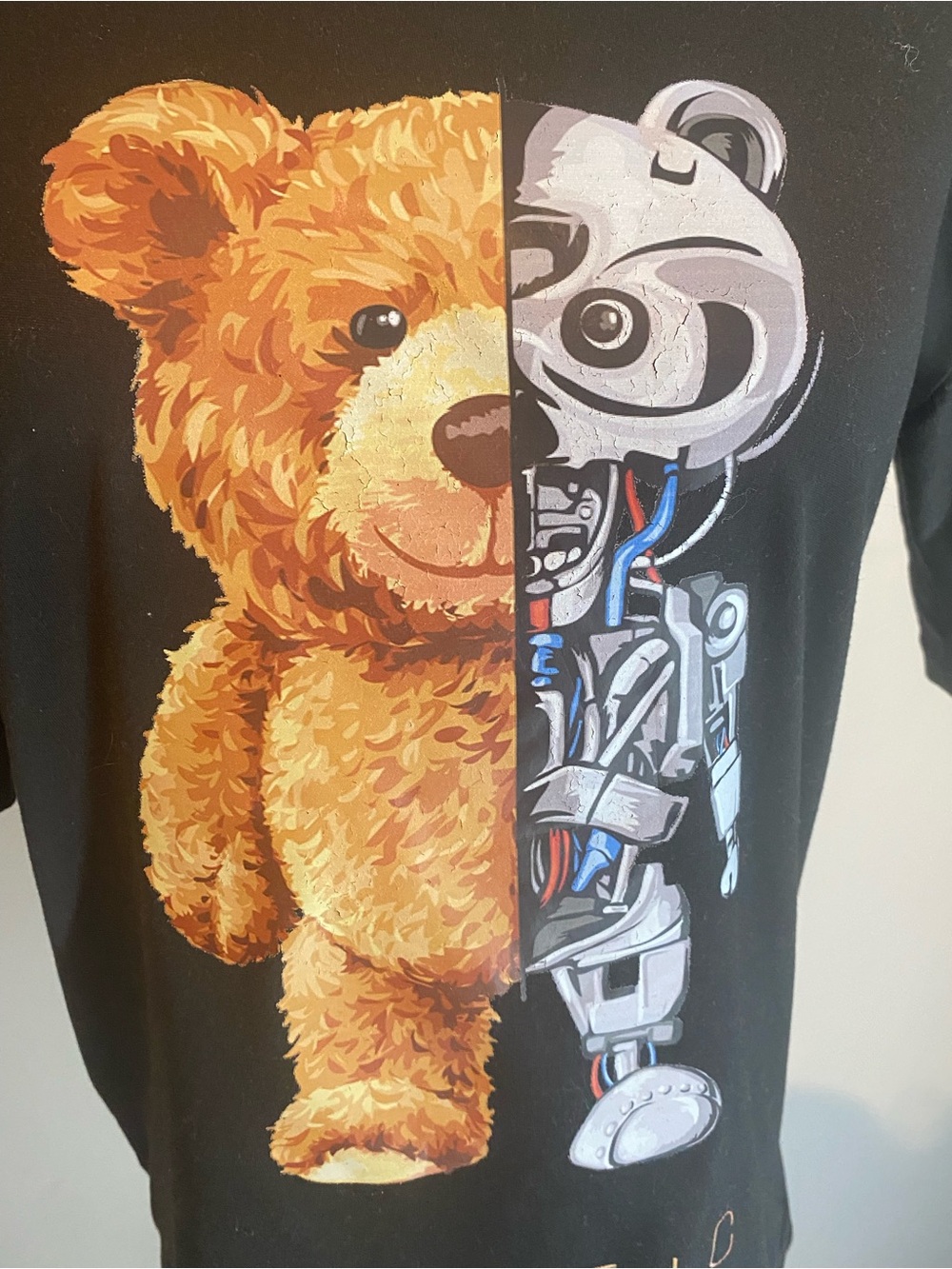 Black 'Robotic' Graphic Short Sleeve Tee - Picture 3 of 9